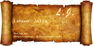 Lehner Jella névjegykártya